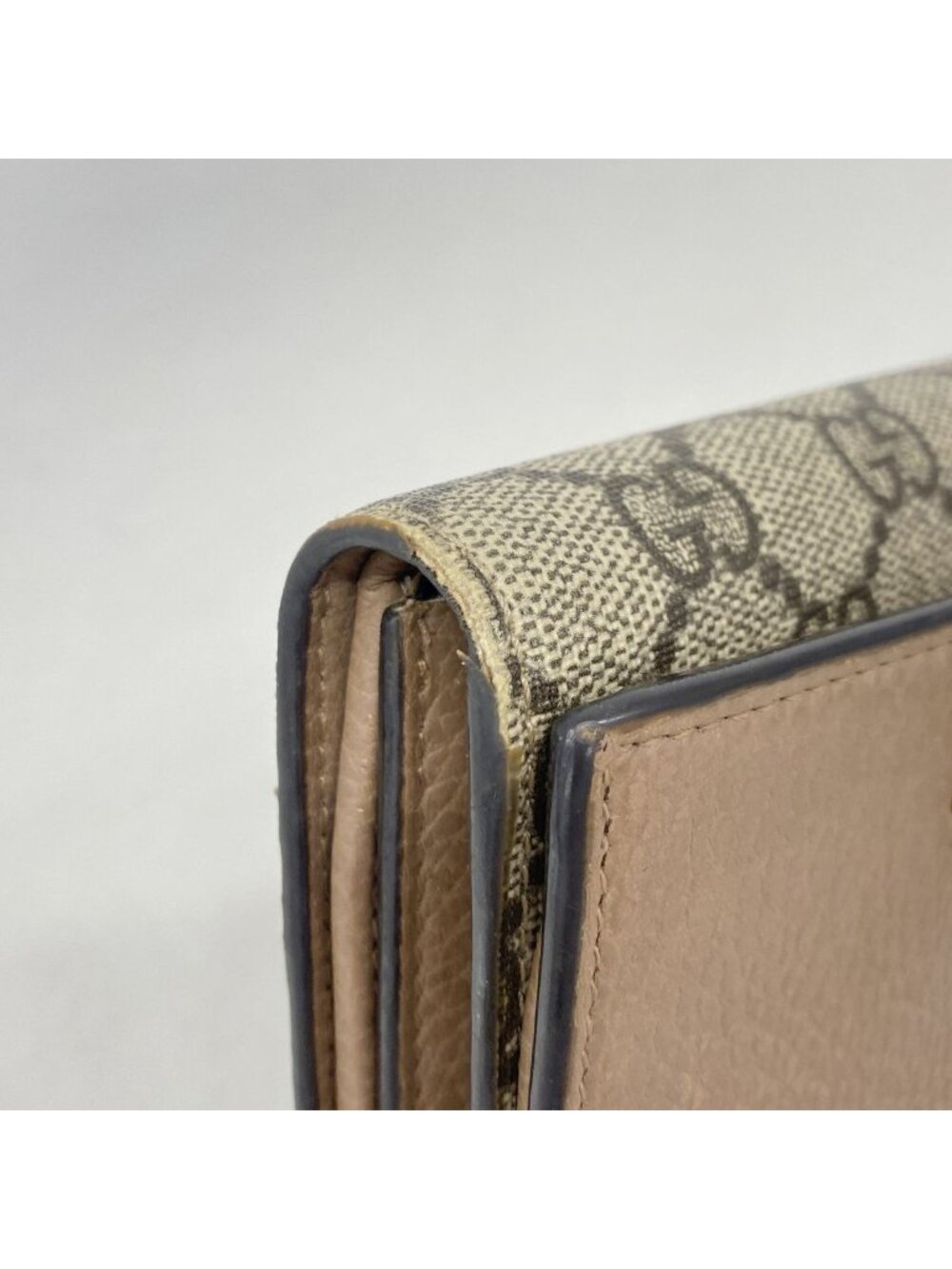 Gucci Wallet GG Marmont Supreme Leather Brown Gold - Picture 6 of 8